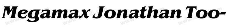 Megamax Jonathan Too字体转换